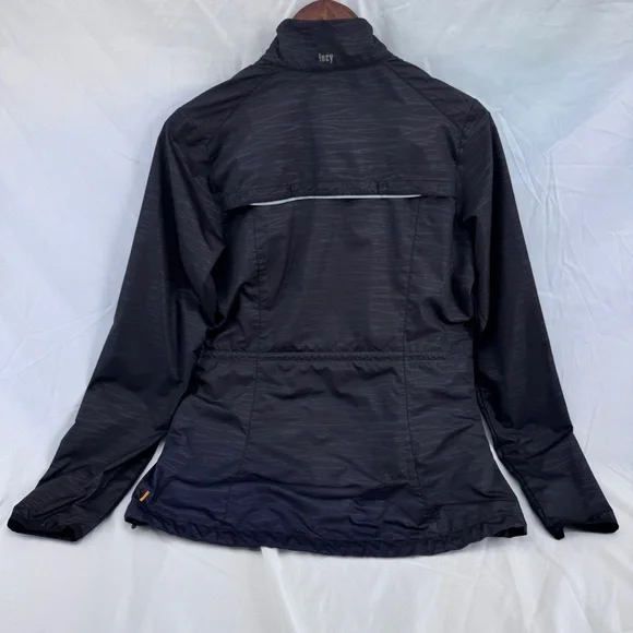 Lucy Windbreaker Jacket Black Gray Women's Medium Athleisure Lightweight Layer - Picture 7 of 13